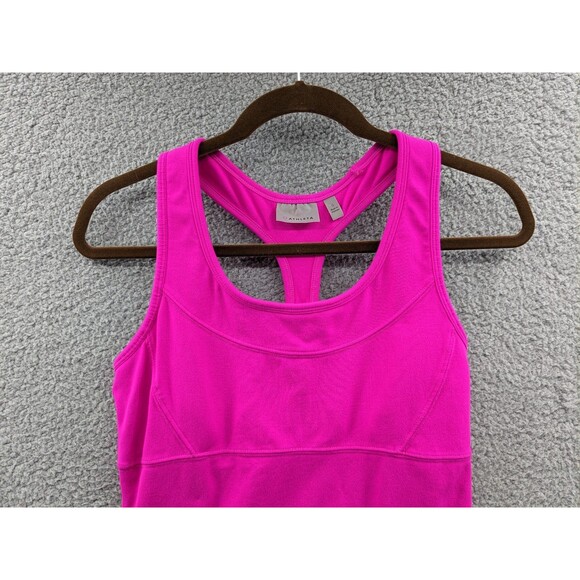 Athleta Women's size Small Hot Pink Fitness Athletic Tank Top with Shelf Bra - Picture 2 of 11